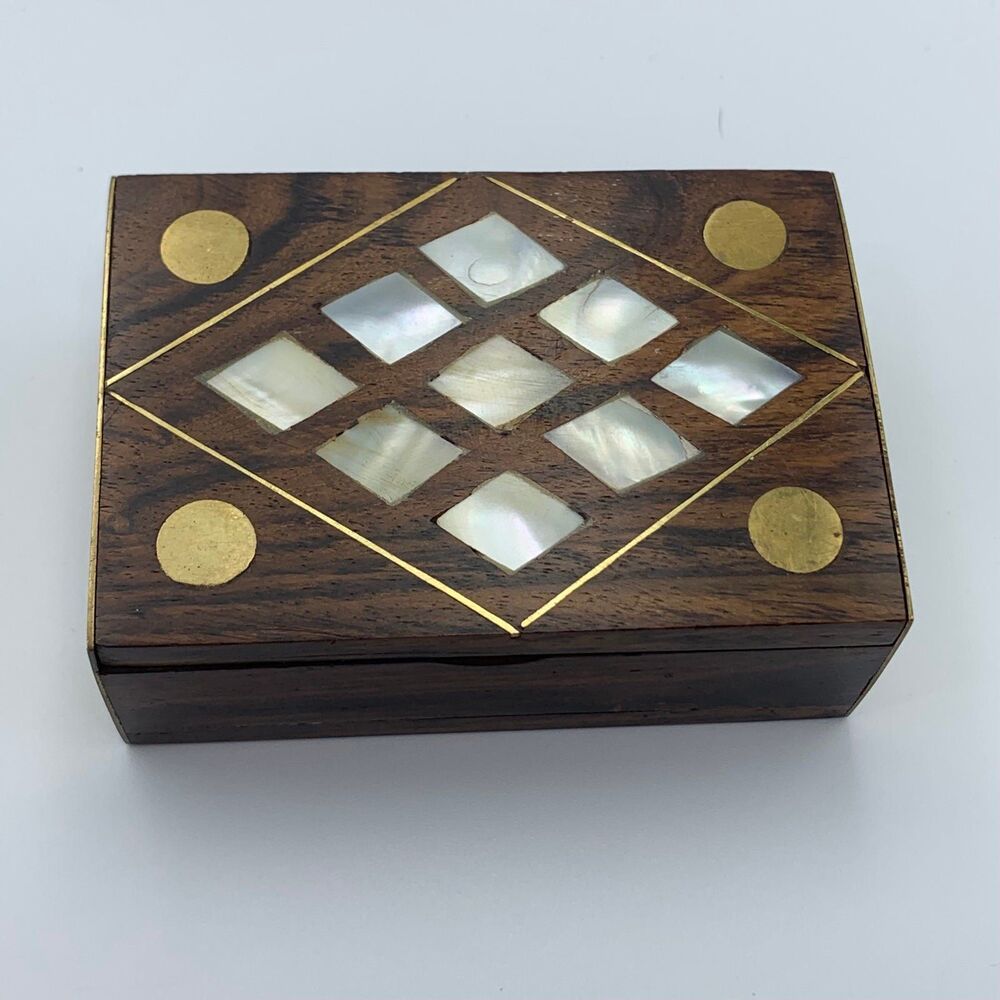 Vintage mid century modern pearl little trinket box
